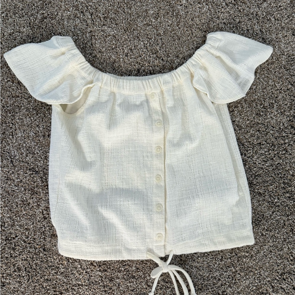 Madewell Off Shoulder Crop Top